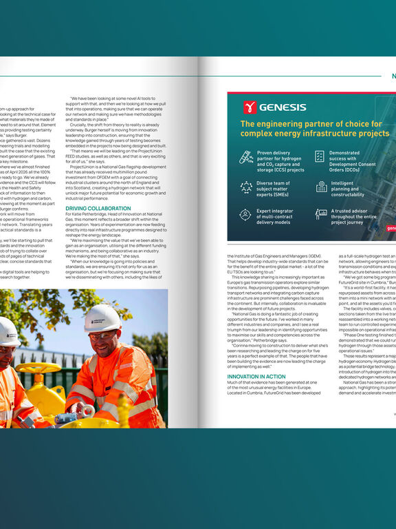 Genesis Supports National Gas Feature in Latest Energy Focus: Repurposing the UK’s Energy Backbone 
